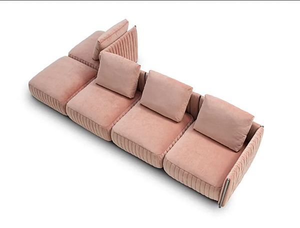 Sectional sofa with removable cover fabric Saba Metis factory SABA from Italy. Foto №14