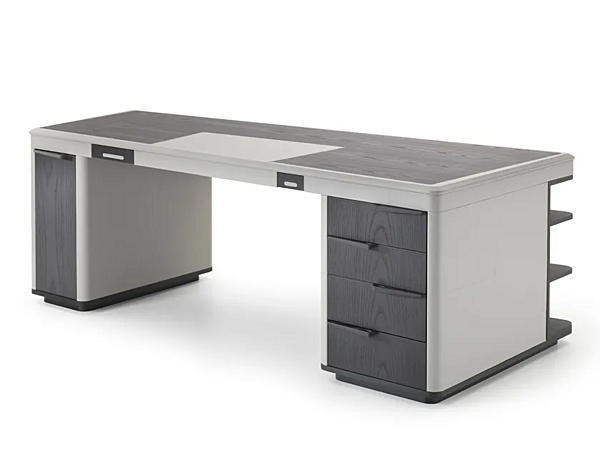 Wooden executive desk with drawers I 4 Mariani Noah factory i 4 Mariani from Italy. Foto №1