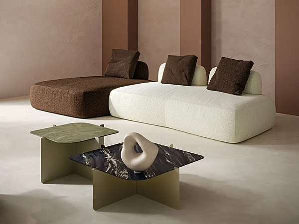Modular fabric sofa with chaise longue Innova Imbottiti Noa factory Innova Imbottiti from Italy. Foto №2