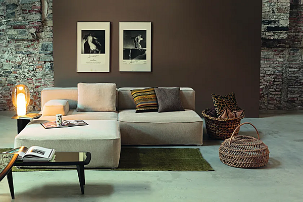 Sectional sofa in fabric or leather VIBIEFFE 275 Glam factory VIBIEFFE from Italy. Foto №3