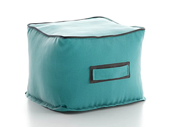 Square garden pouf with removable cover in technical fabric Atmosphera Q60 CX.SF.PFQ60