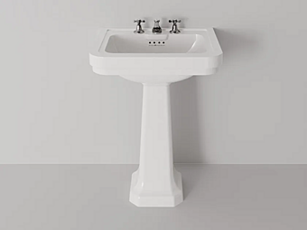 Rectangular Ceramic Washbasin Rockefeller Pedestal 64 Park Avenue factory Park Avenue from Italy