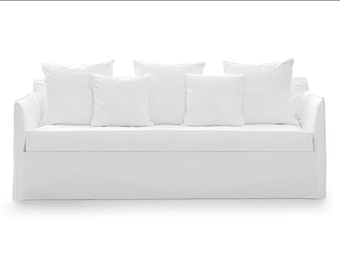 4-seater sofa bed with removable cover fabric Gervasoni Ghost 19 factory Gervasoni from Italy