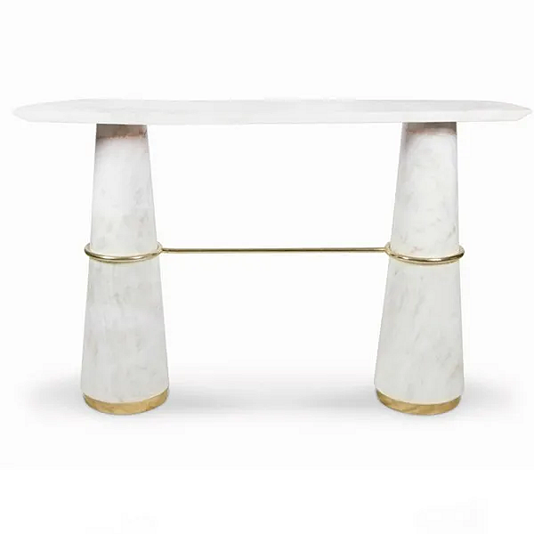 Demilune Console Table in Estremoz Marble BRABBU Agra III factory BRABBU from Italy. Foto №1