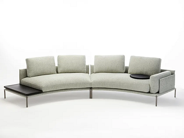 Curved fabric sectional sofa Noah ZANOTTA factory ZANOTTA from Italy. Foto №1