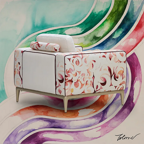 Fabric armchair with armrests FORMITALIA Moon H -Armchair-A factory FORMITALIA from Italy. Foto №8