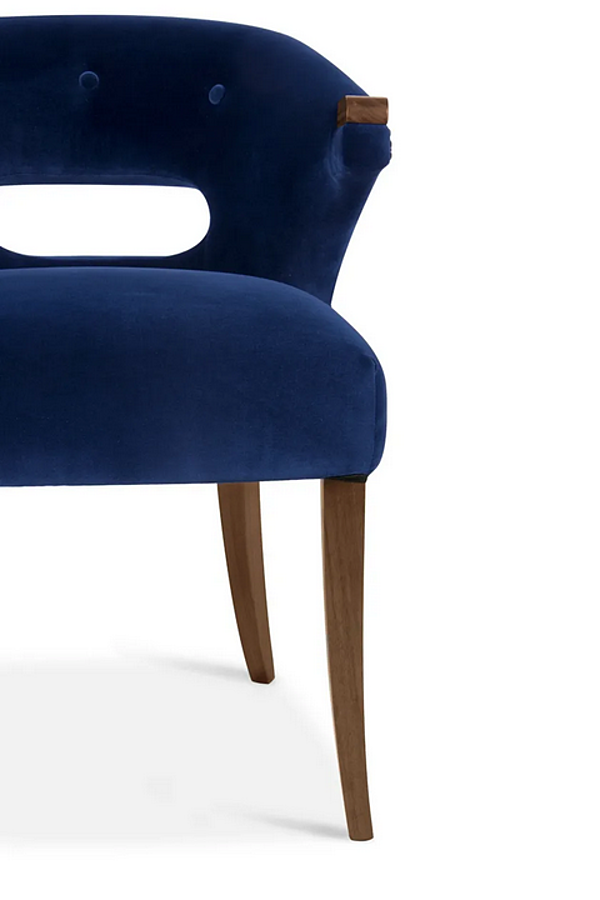 Upholstered velvet armchair Nanook BRABBU factory BRABBU from Italy. Foto №5