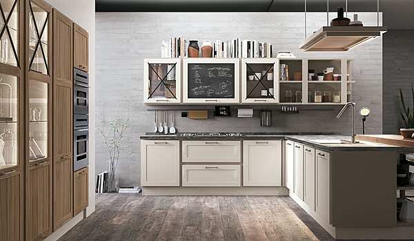 Contemporary wooden kitchen with peninsula LUBE CUCINE PROVENZA factory LUBE CUCINE from Italy. Foto №5