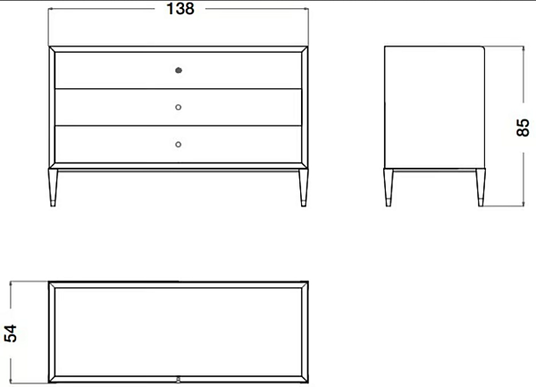 Wooden and marble chest of drawers Eclipse CPRN HOMOOD E208, E209 factory CPRN HOMOOD from Italy. Foto №2