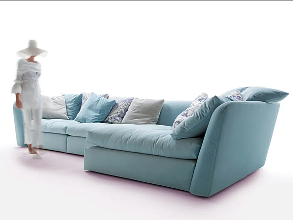 Corner sectional sofa Atollo ERBA ITALIA with upholstered back factory ERBA ITALIA from Italy. Foto №2