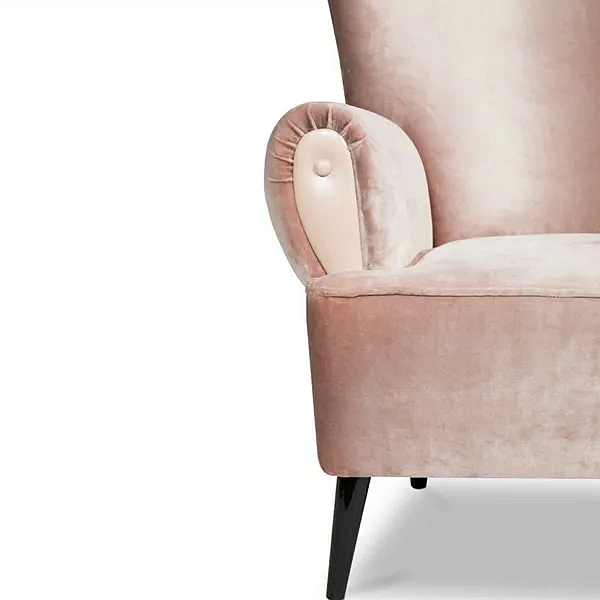 Velvet armchair with armrests BRABBU Clerk factory BRABBU from Italy. Foto №5