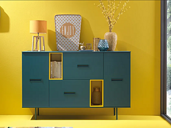 Lacquered sideboard with hinged doors and drawers Moretti Compact LV201 Lacquered sideboard with hinged doors and drawers Moretti Compact LV201 factory MORETTI COMPACT from Italy
