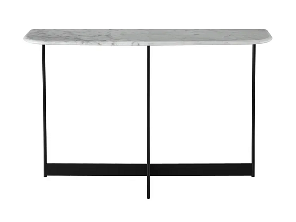 Rectangular Console Table in Marble and Steel by LIGNE ROSET Istrana 19980393 factory LIGNE ROSET from Italy. Foto №1