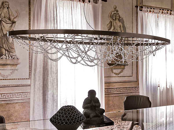 Chandelier CATTELAN ITALIA Oriano Favaretto CRISTAL factory CATTELAN ITALIA from Italy. Foto №3