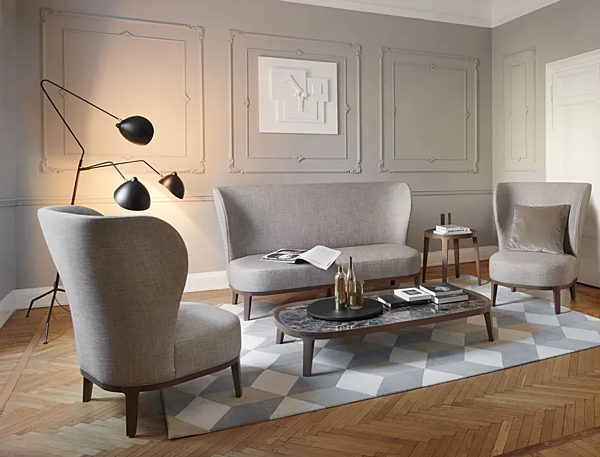 Low rectangular ash coffee table Potocco Spring 841 TBR 841/TBR factory POTOCCO from Italy. Foto №5