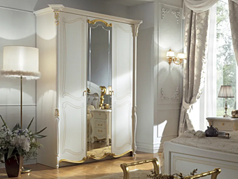 Mirrored wooden wardrobe CASA +39 La Fenice 1320