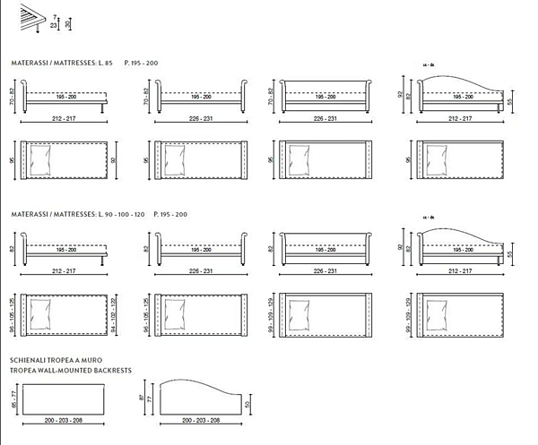 Two Seater Fabric Sofa Bed Tropea Duomo Design factory Duomo Design from Italy. Foto №8