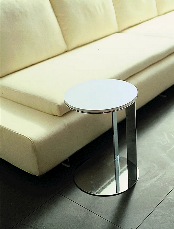 Round side table in steel and wood VIBIEFFE 9500 017 factory VIBIEFFE from Italy. Foto №3