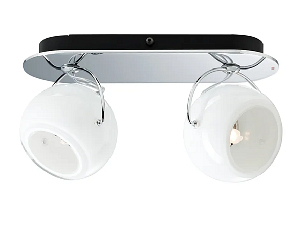 Adjustable White Ceiling Lamp Fabbian Beluga factory Fabbian from Italy. Foto №1