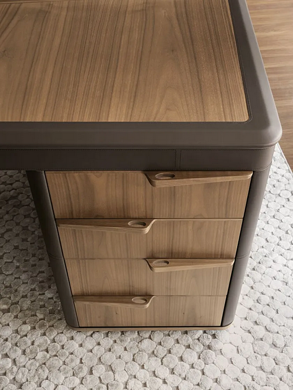 Wooden executive desk with drawers I 4 Mariani Noah factory i 4 Mariani from Italy. Foto №4