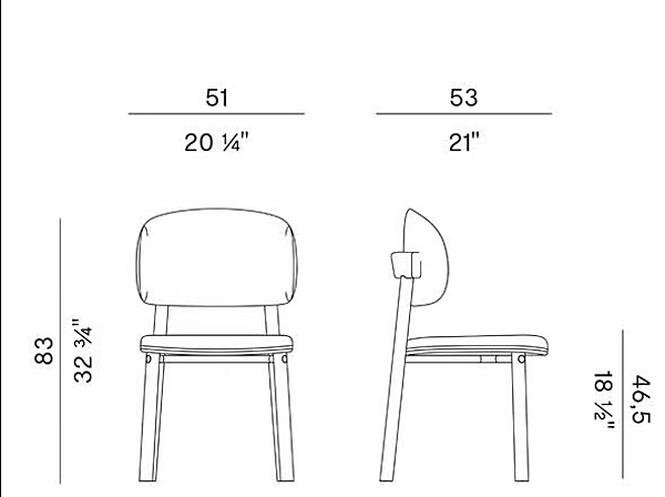 Upholstered fabric chair with ash frame Potocco Helvetica 868 868 factory POTOCCO from Italy. Foto №5