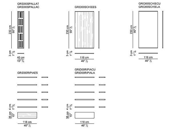 Freestanding wooden bookcase grid i 4 Mariani factory i 4 Mariani from Italy. Foto №7