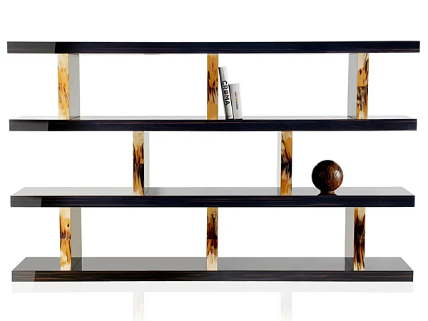 Open Double-Sided Ebony Bookcase ARCAHORN Giano 4510 4510 factory ARCAHORN from Italy. Foto №1