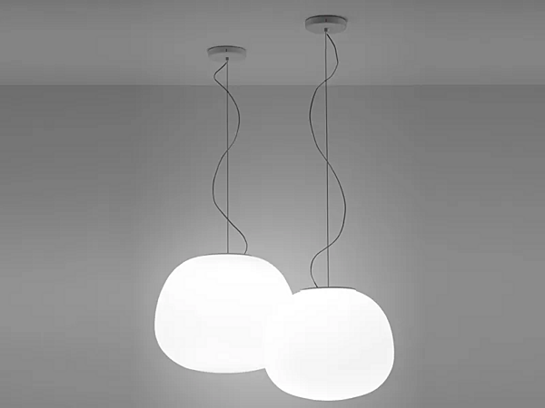 Blown Glass Pendant Lamp Fabbian Lumi Mochi factory Fabbian from Italy. Foto №1