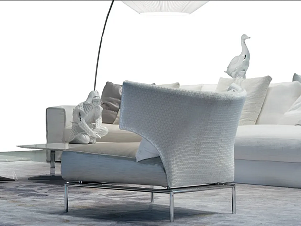 Upholstered armchair with soft back ERBA ITALIA Abbraccio factory ERBA ITALIA from Italy. Foto №4