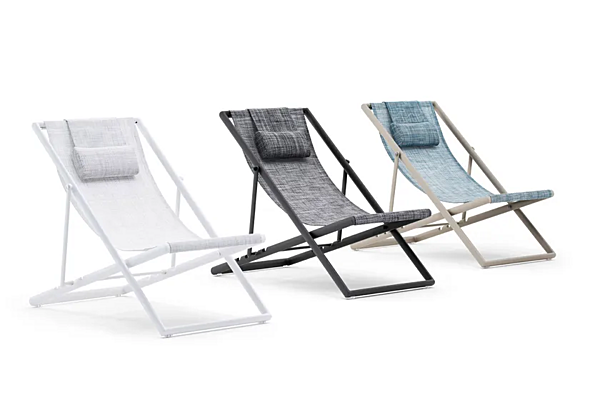 Folding Aluminium Deck Chair with Powder Coating VARASCHIN Clever 229SD5 factory VARASCHIN from Italy. Foto №6