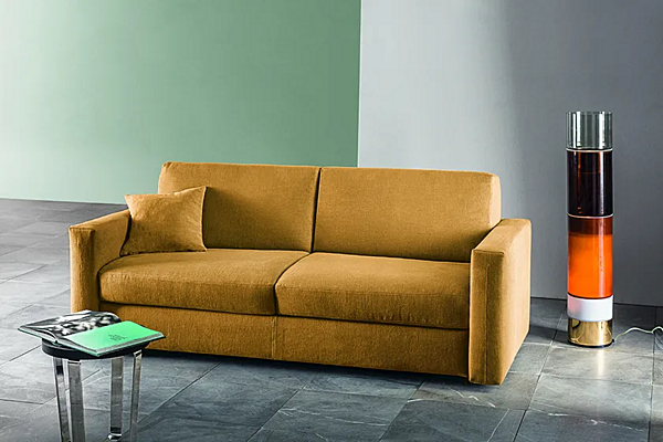 Sofa bed in leather or fabric VIBIEFFE 2200 Squadroletto factory VIBIEFFE from Italy. Foto №2