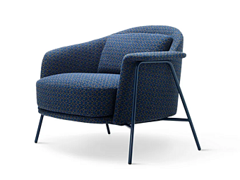 Fabric armchair with armrests Saba Kepi factory SABA from Italy