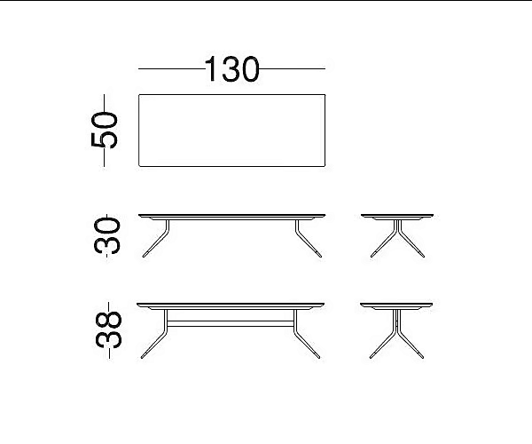 Low rectangular coffee table VIBIEFFE Swing 1500 factory VIBIEFFE from Italy. Foto №3