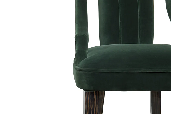 High Upholstered Velvet Stool with Armrests BRABBU Cayo factory BRABBU from Italy. Foto №3