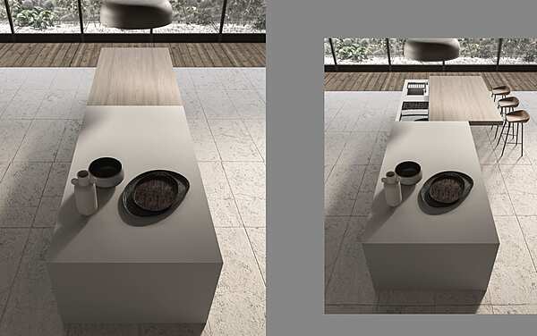 Fitted kitchen with island in wood ASTER CUCINE Atelier factory Aster Cucine from Italy. Foto №3