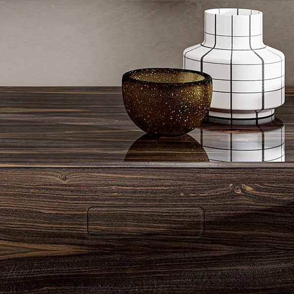 Kitchen with peninsula wood and glass LAGO 36E8 factory LAGO from Italy. Foto №6
