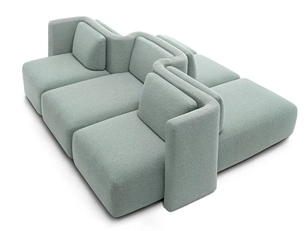 Modular fabric sofa with soft back Saba Gala factory SABA from Italy. Foto №11