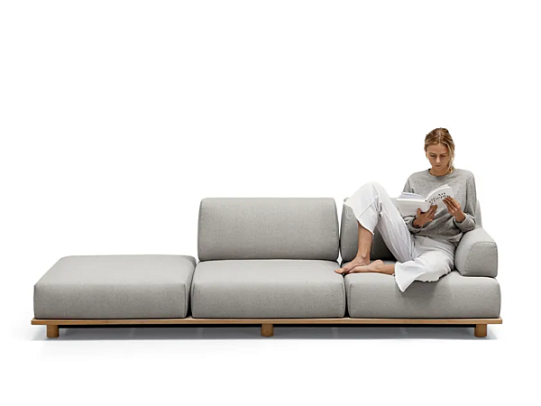 Modular garden sofa with soft back Palco Kristalia factory Kristalia from Italy. Foto №2