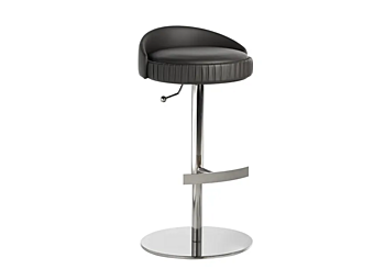 Swivel leather stool with gas lift Potocco Plisse 929 A Gas 929/A-GAS