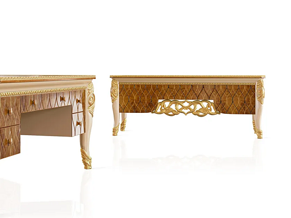 Rectangular writing desk in wood A.R. Arredamenti Harmony Collection 318 factory A.R.ARREDAMENTI SRL from Italy. Foto №2