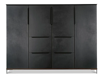 Tall leather office storage unit with drawers I 4 Mariani Paso Doble