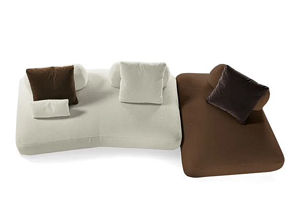 Modular fabric sofa with chaise longue Innova Imbottiti Noa factory Innova Imbottiti from Italy. Foto №1