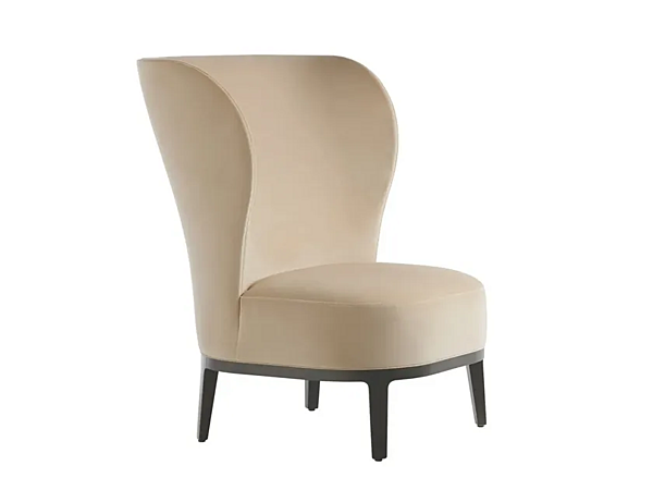 High Back Wing Fabric Armchair Potocco Spring 841 P 841/P factory POTOCCO from Italy. Foto №1