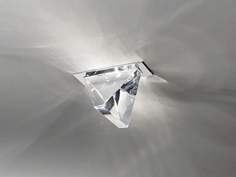 LED crystal ceiling lamp Tripla Fabbian factory Fabbian from Italy