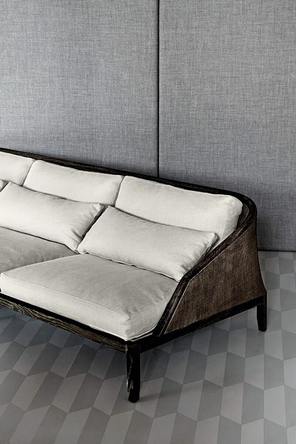 Three-seater fabric sofa with soft back Potocco Grace 834 D 834/D factory POTOCCO from Italy. Foto №3