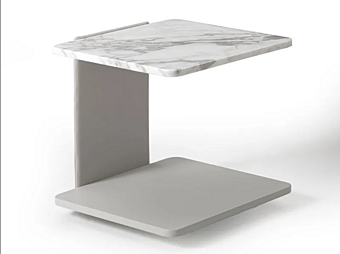 Square marble side table Sella i 4 Mariani