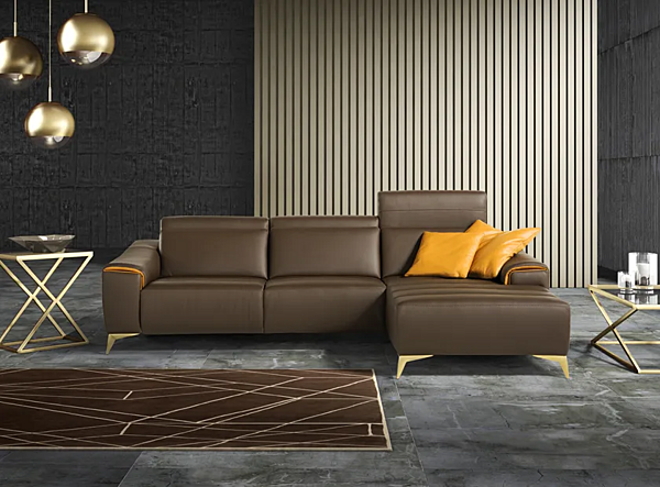 Sectional sofa with chaise longue Egoitaliano Suzette factory Egoitaliano from Italy. Foto №2