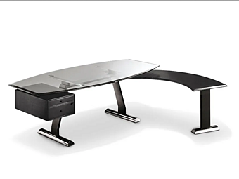 L-shaped wooden executive desk Dolmen i 4 Mariani