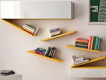 Wooden wall shelf Diagolinea LAGO