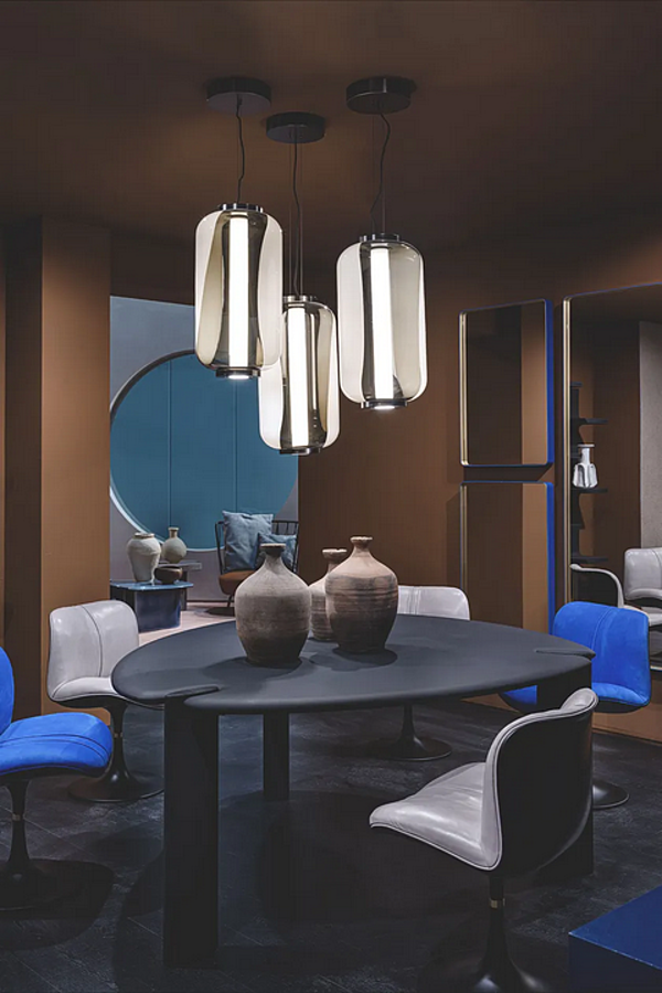 Pendant lamp Haiku BAXTER metal with glass shade factory BAXTER from Italy. Foto №10